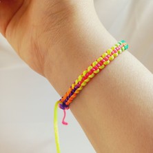 Crystal Atelier Renkli Örgü İp Arkadaş Bilekliği