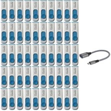 Adata C008 32GB USB 2.0 Geri Çekilebilir Kapaksız Flash Sürücü - 50'li Paket