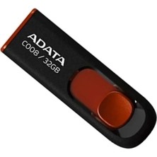 Adata C008 32 GB USB 2.0 Geri Çekilebilir Kapaksız Flash Bellek 32 GB Siyah