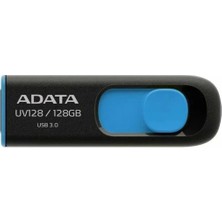 Adata UV128 128 GB USB 3.0 Geri Çekilebilir Kapaksız Flash Sürücü
