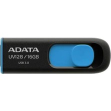 Adata UV128 16 GB USB 3.0 Geri Çekilebilir Kapaksız Flash Sürücü