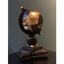 Dekoratif Kitaplı Dünya Biblo