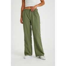 Barbora Keten Günlük Pantolon Düğmeli