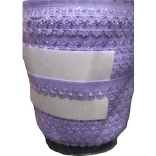 P Parla Çamaşır Lastiği Dantelli 1 Cm 75 Metre 1 Top Açık Mor