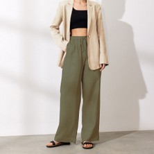 1Tarz Keten Günlük Pantolon Beli Bağcıklı