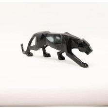 Kübik Leopar Biblo|rustik,minimalist,modern,bohem,dekoratif,obje,el Yapımı,heykel,siyah,hayvan