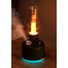 Şarjlı Nostaljik Gaz Lambası Hava Nemlendirici ve Buhar Makinesi- Dekoratif Masa ve Gece Lambası