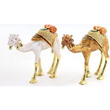 Swarovski Taşlı Tekli Deve Figürü Model 3