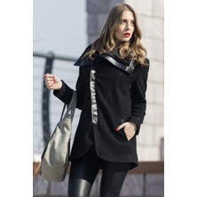 1Tarz Günlük Kışlık Kaşmir Yaka Kadın Kaban