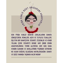 Posterify Frida Kahlo - Büst Amigurumi Anahtarlık 10 cm - El Yapımı Sanatsal Örgü Çanta Aksesuarı