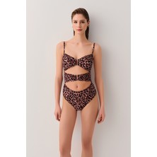 Suwen Leopard Önü Detaylı Mayo