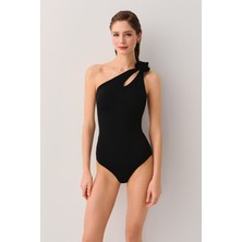 Suwen Rosa Tek Omuz Detaylı Mayo