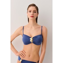 Suwen Stary Aksesuarlı Straplez Bikini Üst