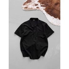 Reka Moda Iki Iplik Kumaş Gömlek - Siyah