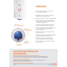 Ferroli Calypso Silindirik 100 Litre Elektrikli Termosifon CLYPS-100 (Montaj Hariç)