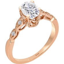 Sirius Pırlanta Pırlanta ve Beyaz Topaz Taşlı Diana Yüzük 0407R0205