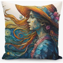 Filamente Modern Desen Çift Taraflı Dijital Baskı Kırlent Kılıfı (Modern Cushion Cover)
