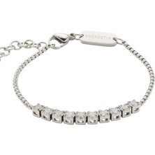 Energetix Zirkon Taşlı Hafif Gümüş Renkli Manyetik Bileklik