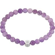 Energetix Doğal Ametist Boncuklardan Yapılmış Esnek Manyetik Bileklik