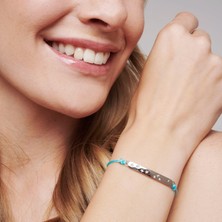 Energetix Açık Mavi Renkte Zarif İpli Manyetik Bileklik