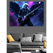 Kanatlı Gitar Çalan Kartal Dekoratif Tablo