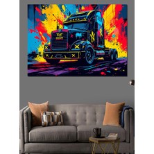 Neon Renkli Güçlü Tır Dekoratif Tablo