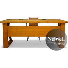 Neiwel Ares Doğal Ahşap Çalışma ve Ofis MASASI-80 cm -120 cm