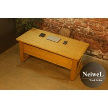 Neiwel Ares Doğal Ahşap Çalışma ve Ofis MASASI-80 cm -120 cm