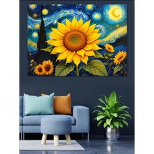 Güneş Çiçekleri ve Gökyüzü Dekoratif Tablo