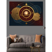 Gezegenler ve Yıldız Haritası Dekoratif Tablo