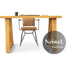 Neiwel Wedel Doğal Ahşap Çalışma ve Ofis MASASI-70 cm -100 cm
