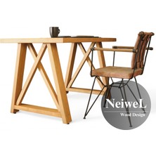 Neiwel Wedel Doğal Ahşap Çalışma ve Ofis MASASI-70 cm -100 cm