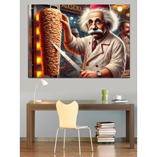 Döner Ustası Einstein Dekoratif Tablo