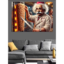 Döner Ustası Einstein Dekoratif Tablo