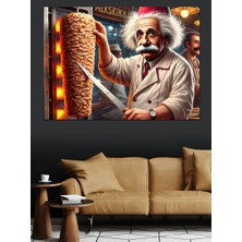 Döner Ustası Einstein Dekoratif Tablo