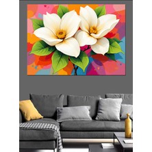 Parlak Sarı Manolya Çiçekleri Dekoratif Tablo