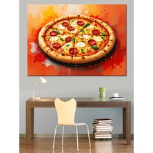 Lezzetli Büyük Pizza Dekoratif Tablo