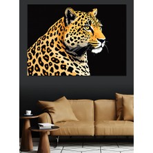 Yırtıcı Leopar Deseni Dekoratif Tablo