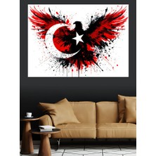 Türk Bayrağı ve Kartal Dekoratif Tablo