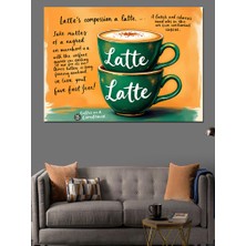 Latte ve Şiir Dekoratif Tablo