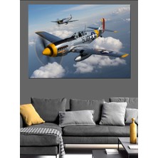 Gökyüzünde Uçan Uçaklar Dekoratif Tablo