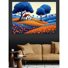 Soyut Çiftlik Evi Dekoratif Tablo