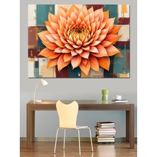 Sanatsal Lotus Çiçeği Dekoratif Tablo