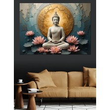 Lotus Üstünde Buda Dekoratif Tablo