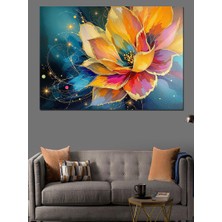 Soyut Lotus Çiçeği Dekoratif Tablo