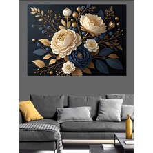 Krem Rengi Çiçekler Dekoratif Tablo