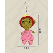 Posterify Prenses Fiona - Amigurumi Anahtarlık 14 cm - El Yapımı Sanatsal Örgü Çanta Aksesuarı