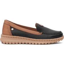 Mammamia D25ya-3265 Kadın  Deri Casual Ayakkabı Siyah