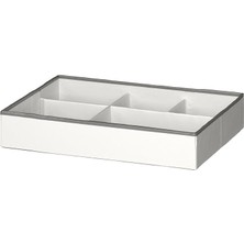 Ikea Jattebjörn Bölmeli Kutu Beyaz-Gri 50x35x9 Cm 40573214