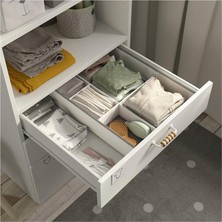 Ikea Jattebjörn Bölmeli Kutu Beyaz-Gri 50x35x9 Cm 40573214